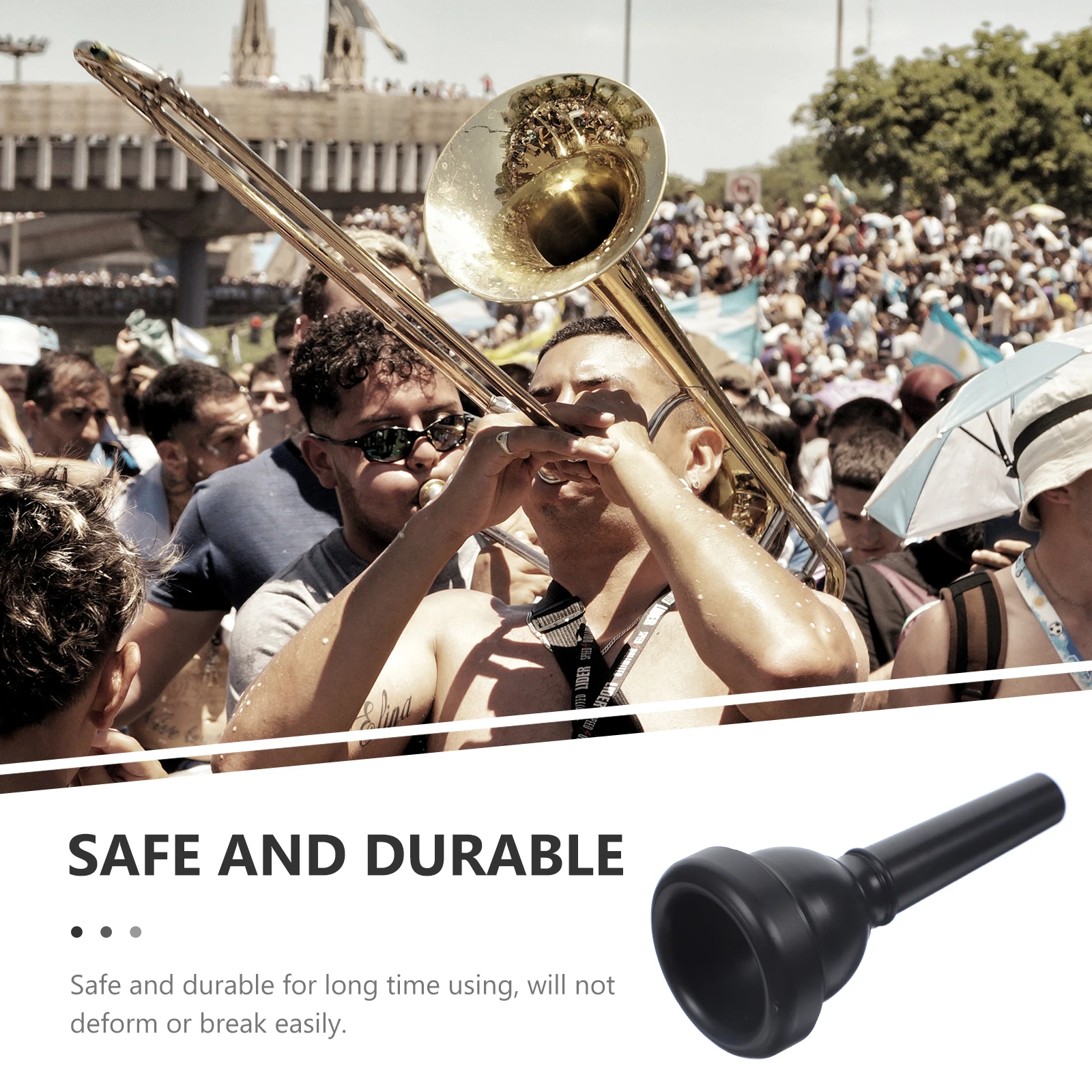 

Alto Trombone Mouthpiece Replacement Accessories Black Abs Beginner Musical Instrument Parts Sound Quality Durable Craft