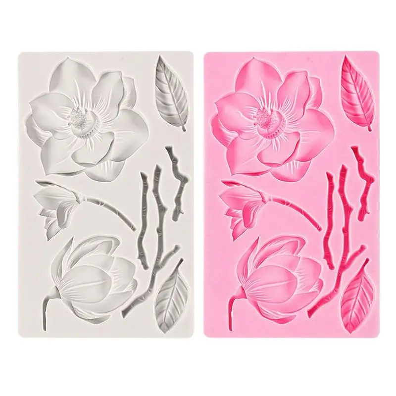 Moldes de flores para Fondant, moldes de silicona de calidad alimentaria para decoración de pasteles, fácil de liberar y limpiar, molde para magdalenas de boda