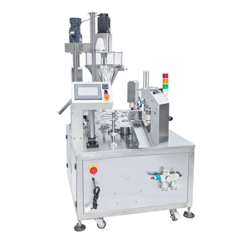 Full Automatic Pneumatic for K Cup Coffee Capsules Filling Sealing Machine for Beverage