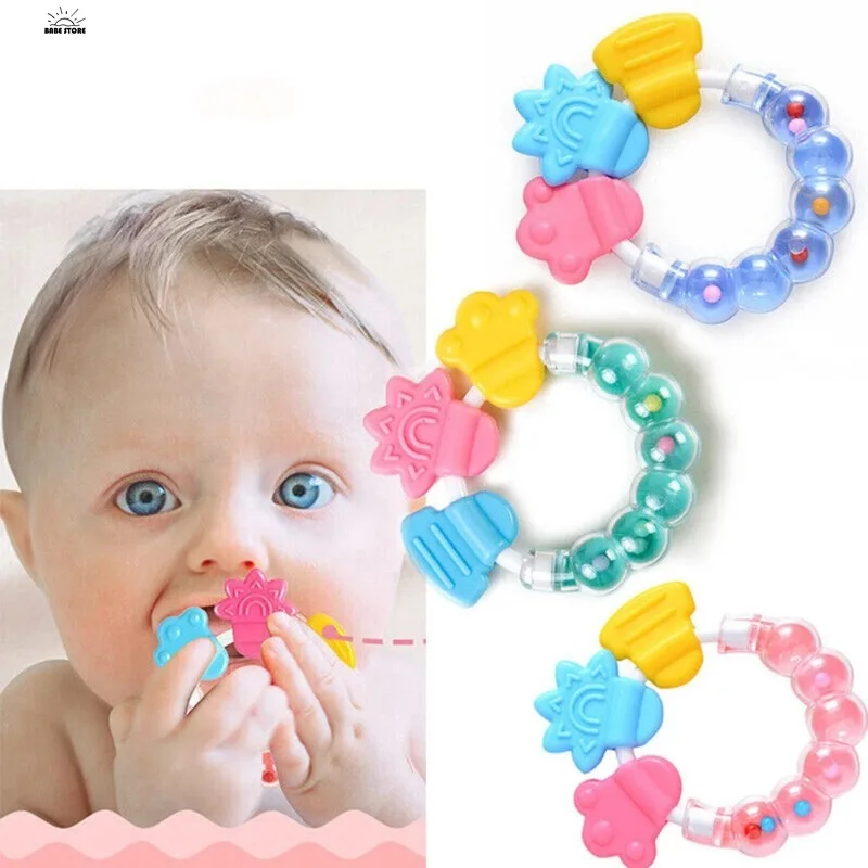 Handbell Infant Silicone Teether Chewing Tooth Grinder Baby Bell Dental Glue Teeth Bed Bell Anti Eating Hand Baby Dental Glue