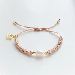 KKBEAD New Star Charm Bracelets Jewelry Gift Luxury Handmade Braided Bracelet For Women Natural Pearl Pulseras Accessories