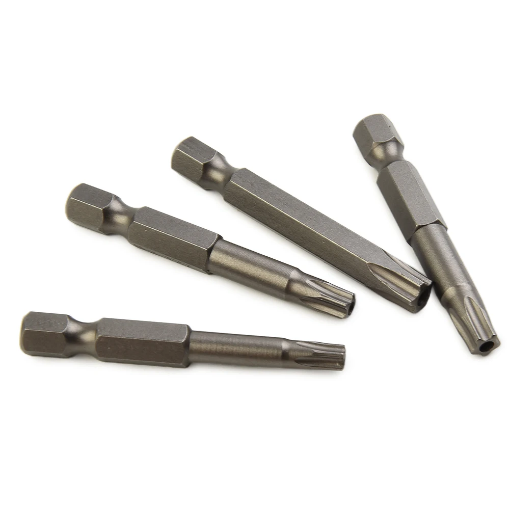 

Hollow Bits Screwdriver Bit Set Silver T10/T15/T20/T25/T27/T30/T40 50mm Length Magnetic High Quality 7 Pcs/Set