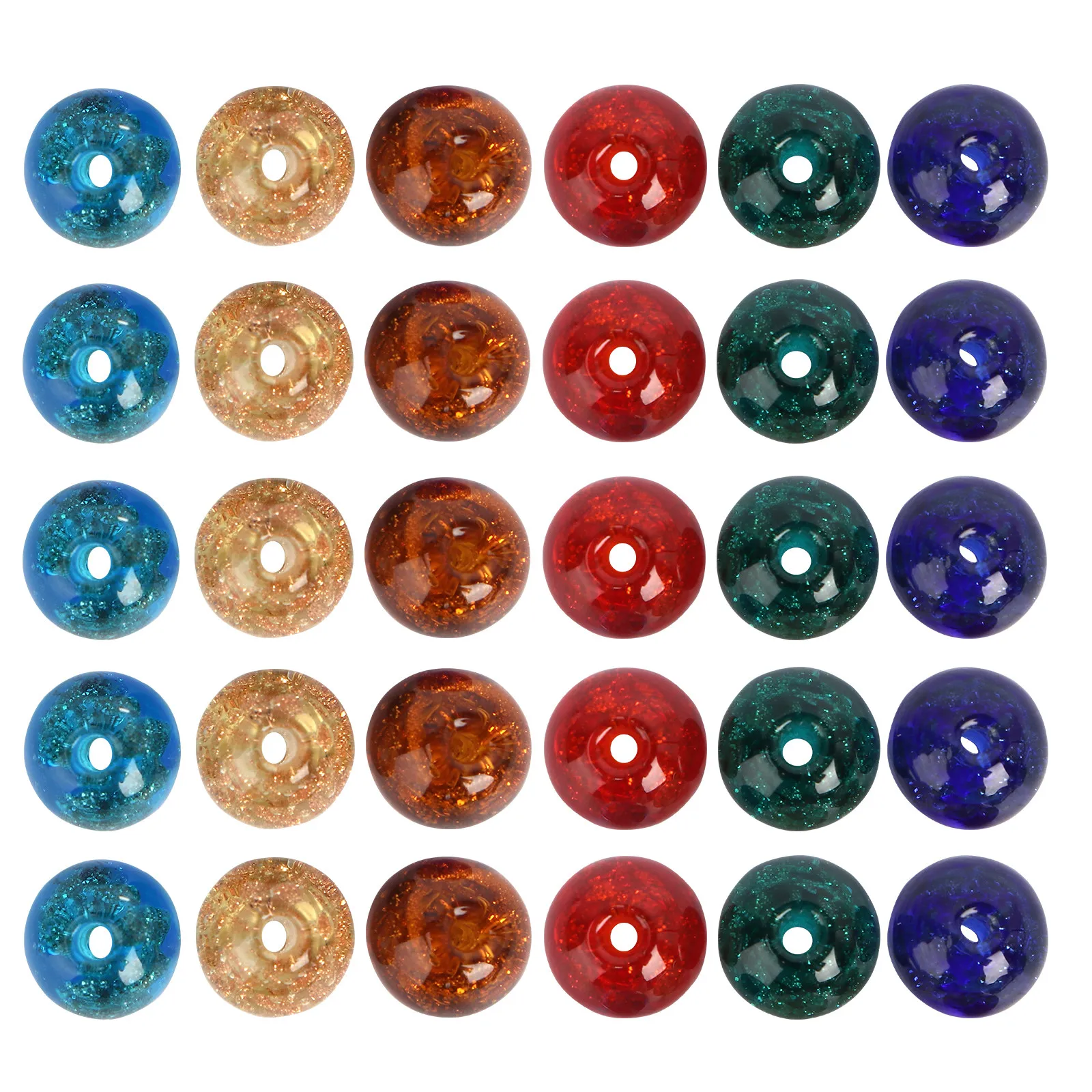 70Pcs Glass Crystal Loose Beads for DIY Jewelry Making Round Spacer Beads with Small Hole Eco Friendly Gentle Texture Craft