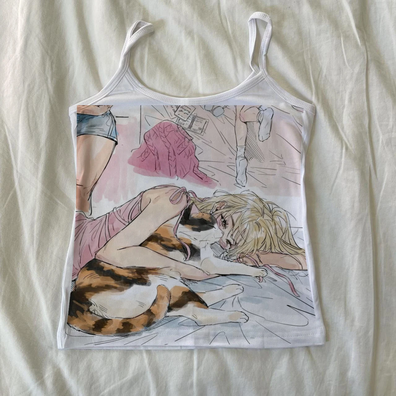 Kawaii Top Y2k Emo Women's Cropped Aesthetic Tops for Women Summer Woman Clothing Goth Clothes 90s Clothes Vintage Tanks & Camis