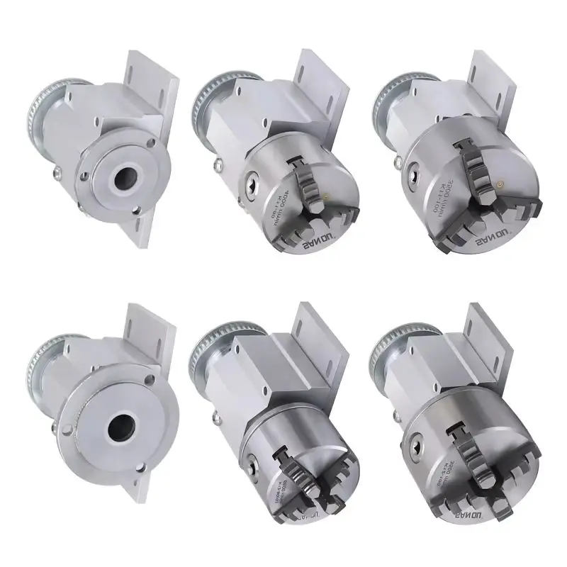 

Micro Lathe Chuck Spindle Assembly 3 Jaw 4 Jaw 80 100 Woodworking DIY Buddha Bead Machine Self Centering Through-hole Chuck