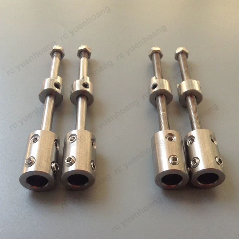 Eje de transmisión de 5mm, ejes de extensión de Motor, acoplamiento de acero inoxidable de 5x8mm para remolcador/barco de cebo RC, biela modificada, 2 uds.