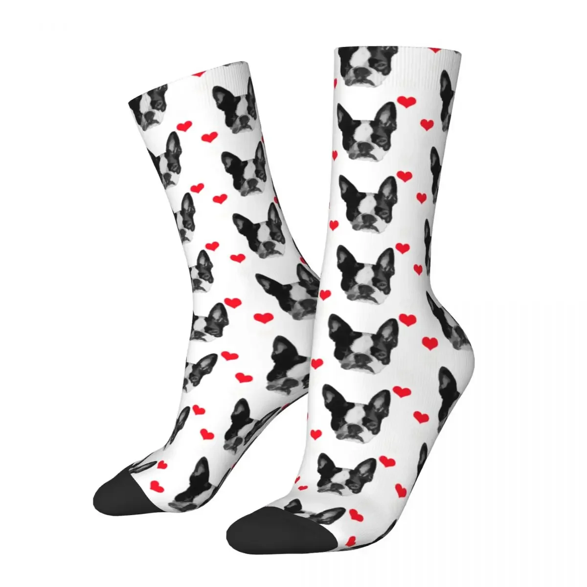 

Winter Warm Hip-hop Unisex Adorable Boston Terrier Dog Socks Non-slip Basketball Socks