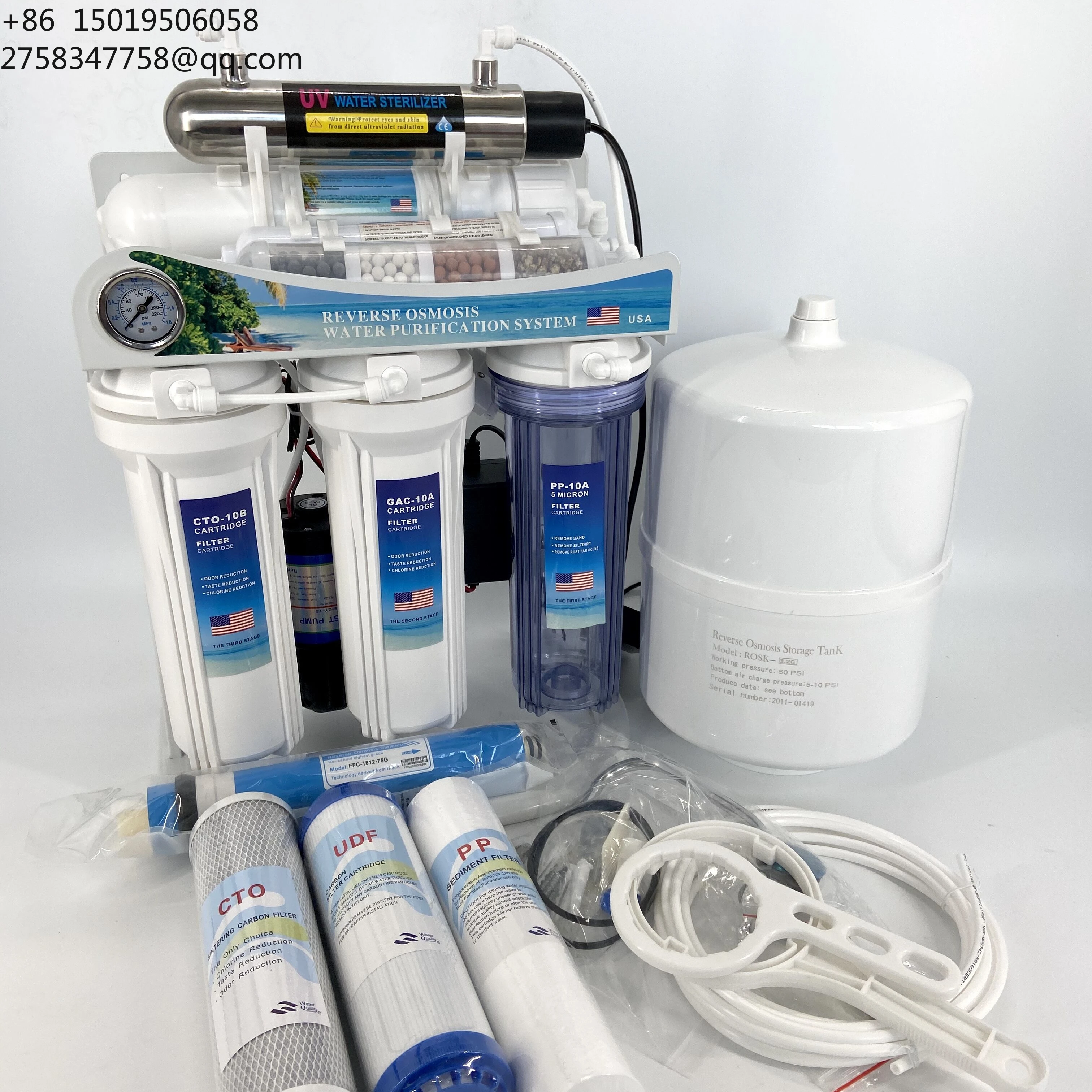 Automatic Household Complete 5 Stages 6stages Kitchen New RO Water Purifier Home RO Machine Water Filtration System 75GPD 100GPD