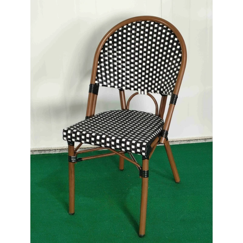 Cafe commercial street outdoor courtyard rattan chair, manufacturer wholesale outdoor rattan chair milk tea shop courtyard