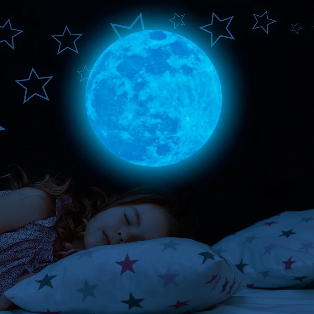 

1Set Moon Stars Glow in Dark Wall Stickers Room Decor Night Light Luminous Glowing Ceiling Stickers Room Decors