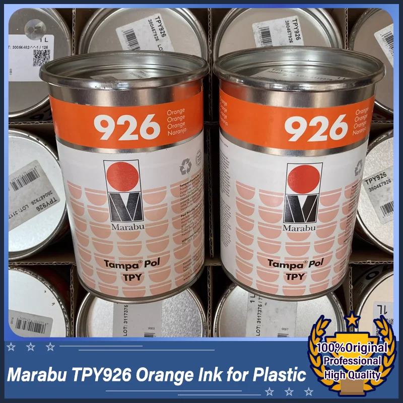 Marabu TPY926 Orange Ink for Plastic and Metal – High-End Screen & Pad Printing Ink