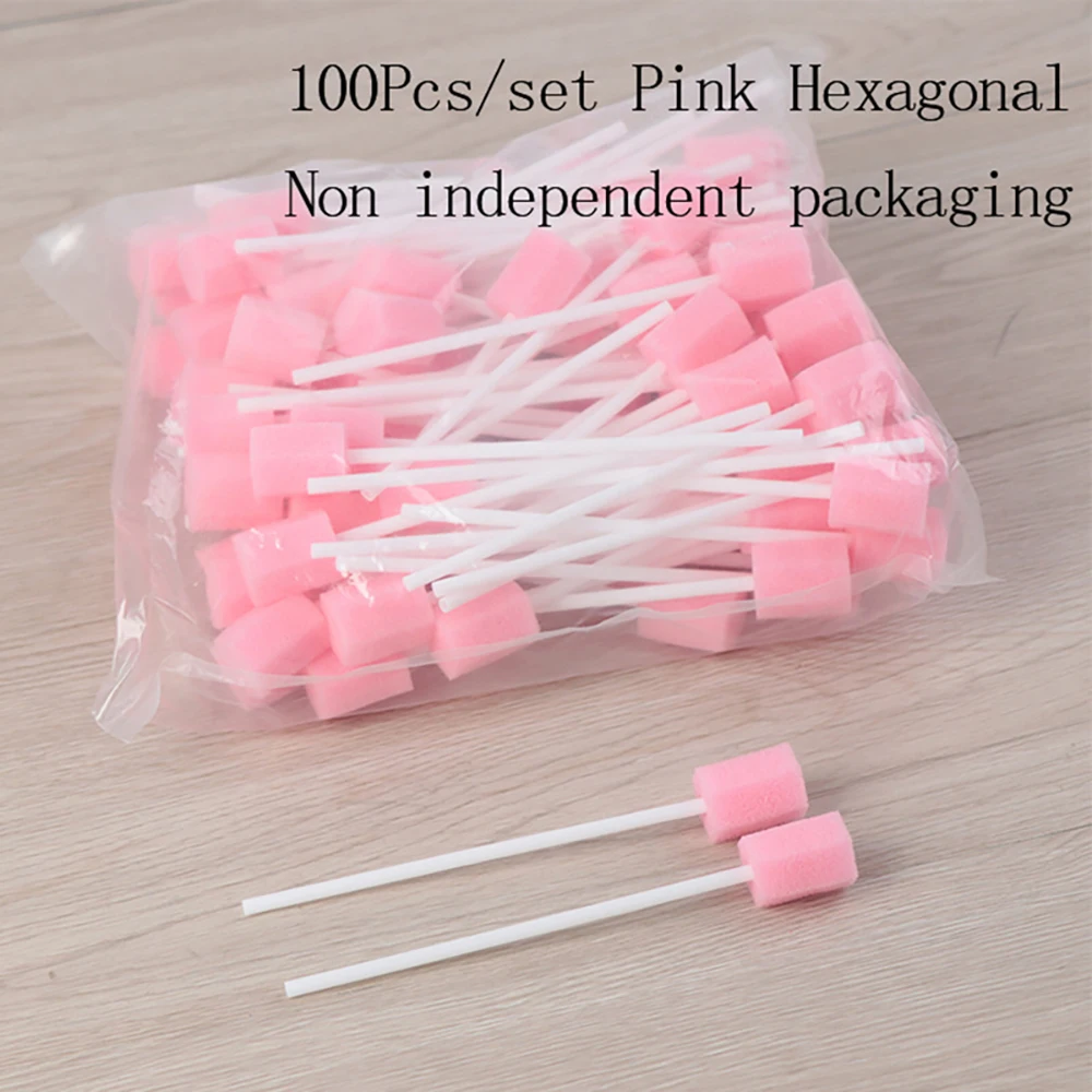 PIORPOY100Pcs/Bag Disposable Oral Cleaning Care Sponge Stick Multi-function Oral Swabs Dentist Materials Extension ToolsDropship