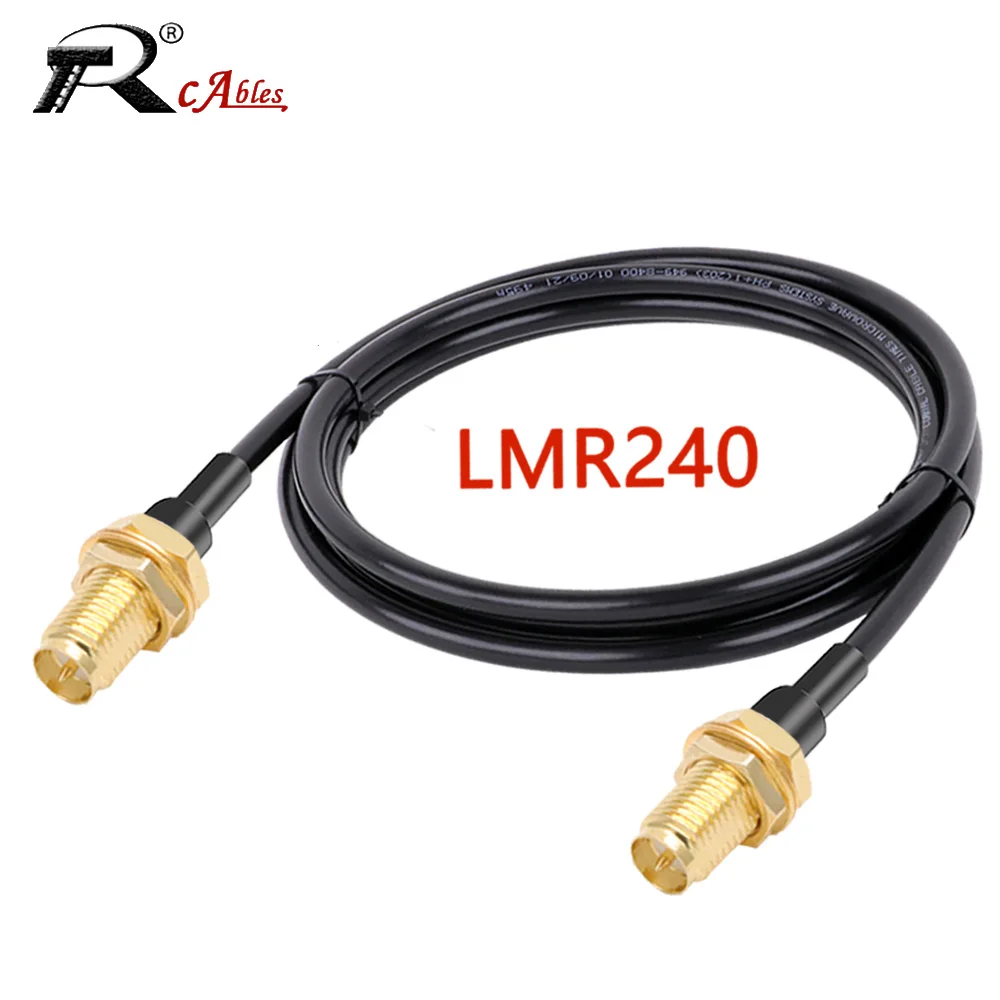 1PCS LMR240 Cable RP SMA M  to SMA Male Plug Connector 50-4 Coaxial Pigtail Jumper 4G 5G LTE Extension Cord RF Adapter Cables