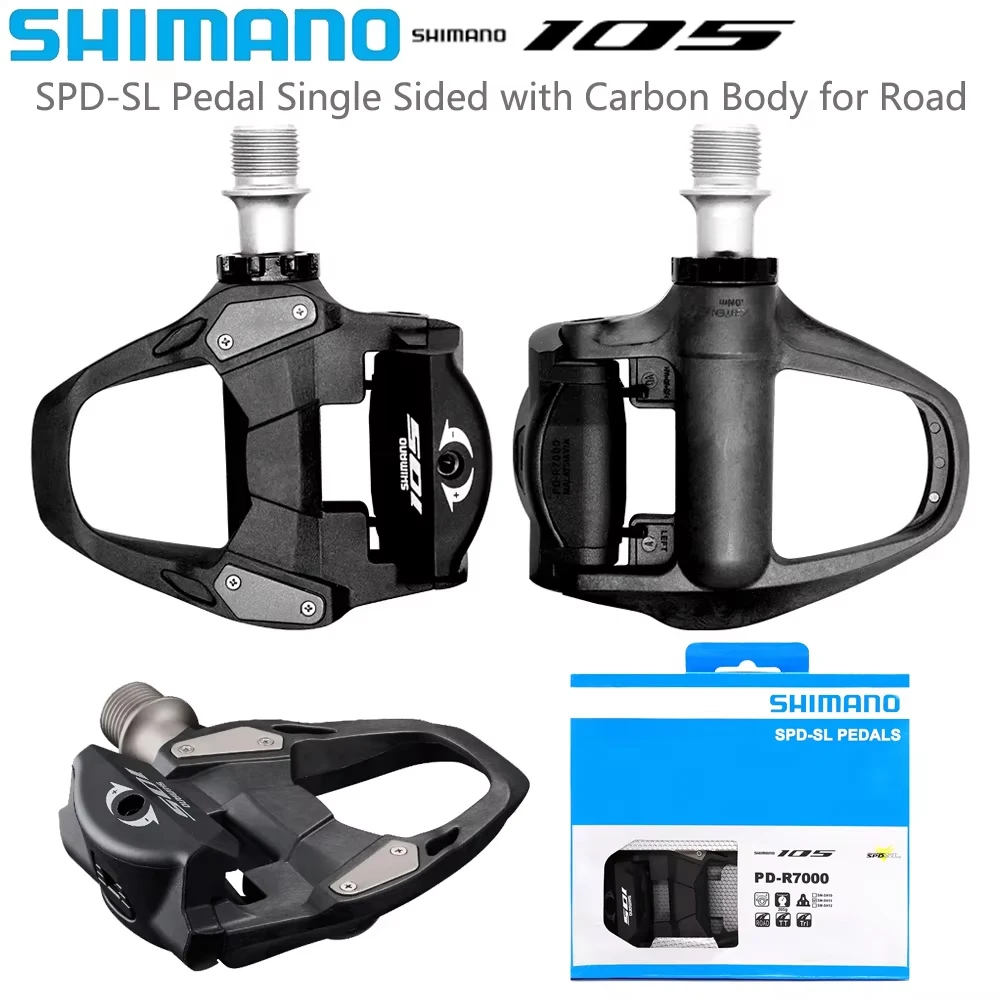 

SHIMANO SPD PD-R7000 Самоблокирующаяся велосипедная педаль Односторонний карбоновый корпус Соревнования шоссейного велосипеда с велосипедными деталями SM-SH11