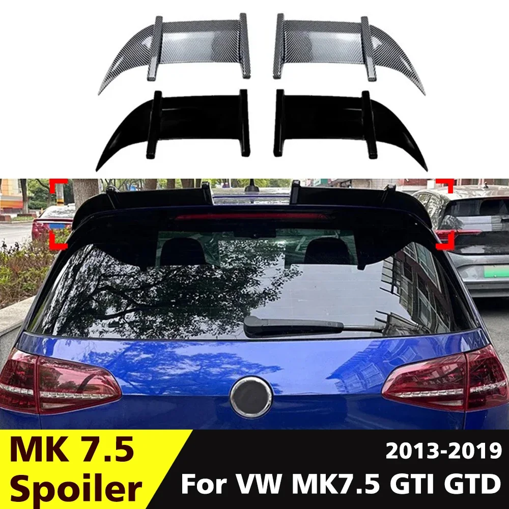 Trunk Lip Wing - Rear Spoiler for VW Golf MK7.5 (2013-2019) - Gloss Black/Carbon Fiber Look