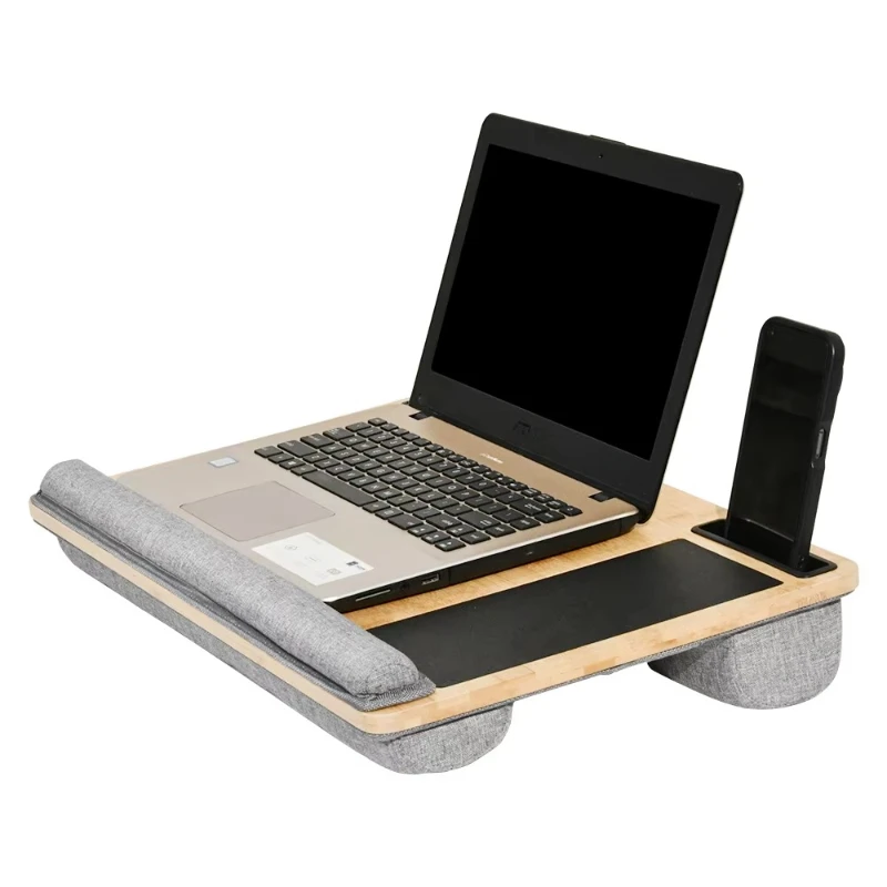 

Bamboo Computer Writing Desk Portable Desktop Laptop Holder Wooden Laptop Tray Bed Sofa