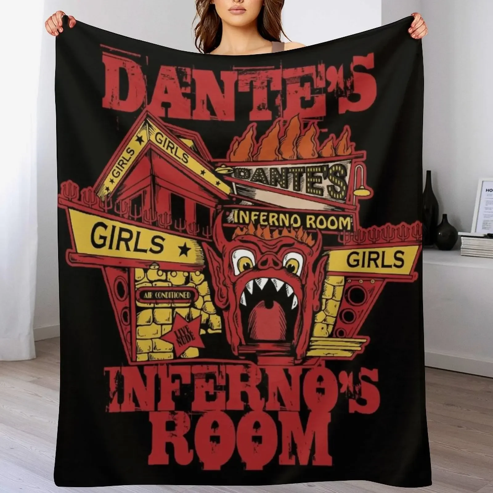 Dante's Inferno Room Throw Blanket Plush Cute Plaid Blankets