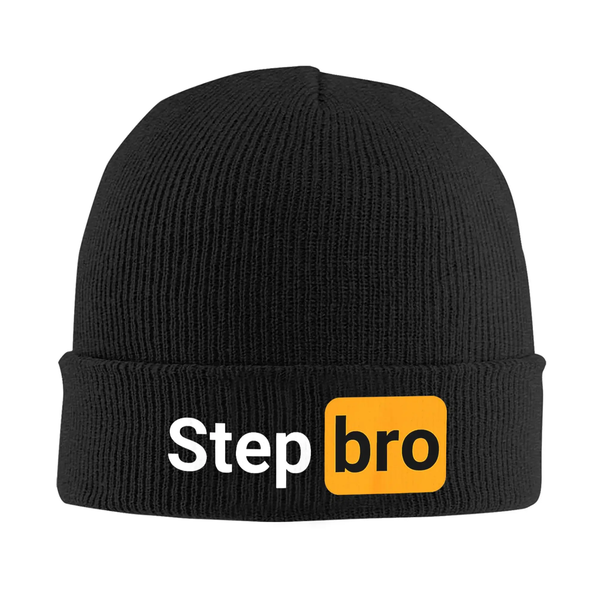 Step Bro Hilarious Novelty Joke Design Knit Hat Beanie Winter Hats Porn Warm Acrylic New Funny hub Cap Men Women Birthday Gift