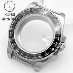 RICHUS 40mm Watch Case GMT Bezel Fit NH35 NH36/ETA2824 PT5000/Miyota82 Series DG2813/3804 Automatic Movement Watch Accessories