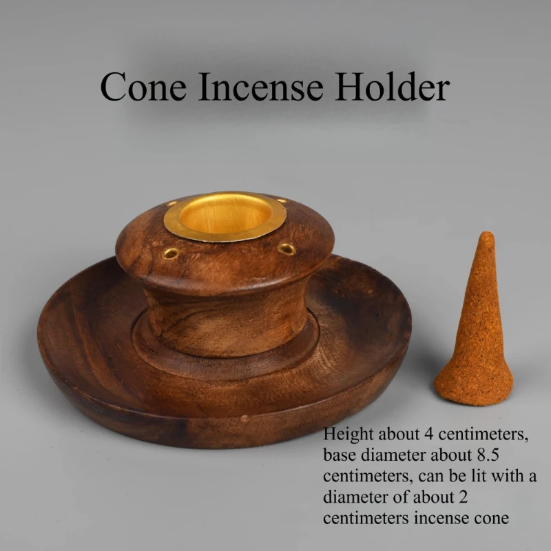 Indian Handcrafted Wooden Incense Holder Cone Incense National Features  Incense Tools Gift Decoration Desktop Decoration Holder
