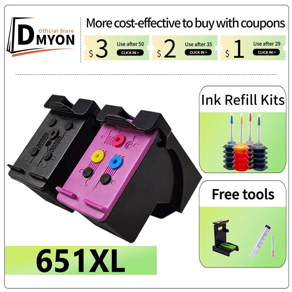 651xl-replacement-ink-cartridge-651-for-hp-651-xl-hp651-deskjet-ink-advantage-5575-5645-officejet-202-202c-250-252-printer-ink