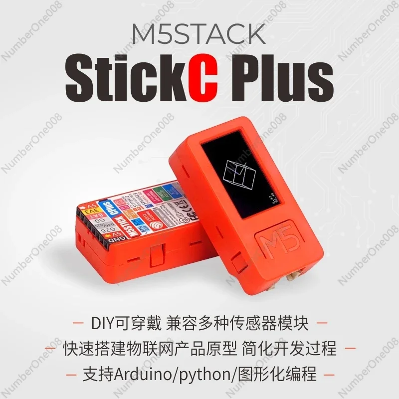 Official M5Stack StickC Plus ESP32 IoT Development Board, Graphical Programming Kit for IoT