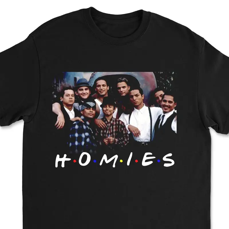 Blood In Blood Out Homies Friends Parody Unisex T Shirt ,Graphic Short Sleeve Crew Neck Cotton T-Shirt
