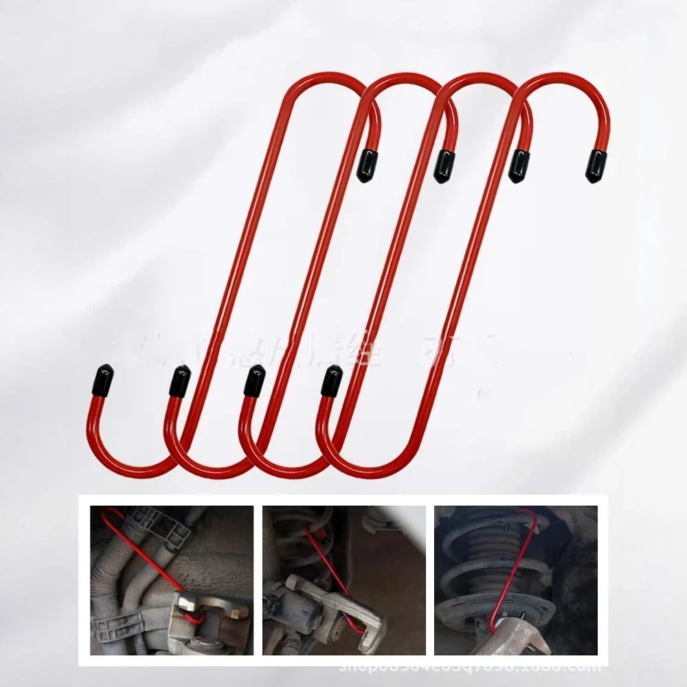 

1/4pcs Car Brake Caliper Hooks Auto Brake Caliper Hangers Hooks with Rubber Tips Tools for Brake Bearing Axle Suspension