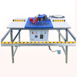 220V Portable Woodworking Edge Bander Double Side Gluing Banding Machine Manual Working Methods