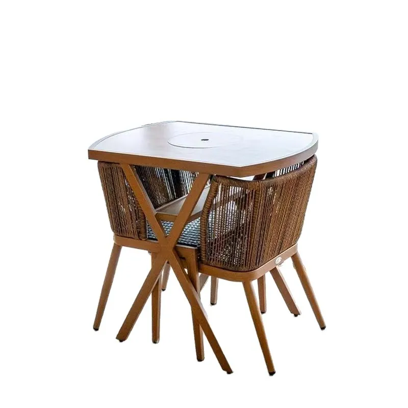 

Balcony electric ceramic stove small tea table multi-functional coffee table Chinese rattan stove cooking tea table and chair