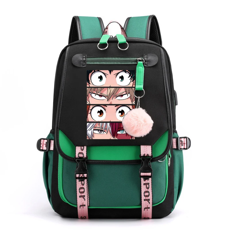 Anime Deku Bakugou Katsuki Todoroki Shoto Printing Backpack Backpack Girls School Bags Teenage Women Men Travel Backpack