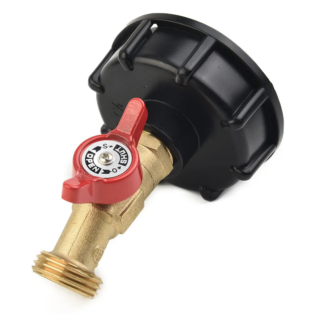 Leak Free IBC Tank Adapter with Brass Hose Faucet, Prevents Rust and Cracking, Suitable for Various Applications