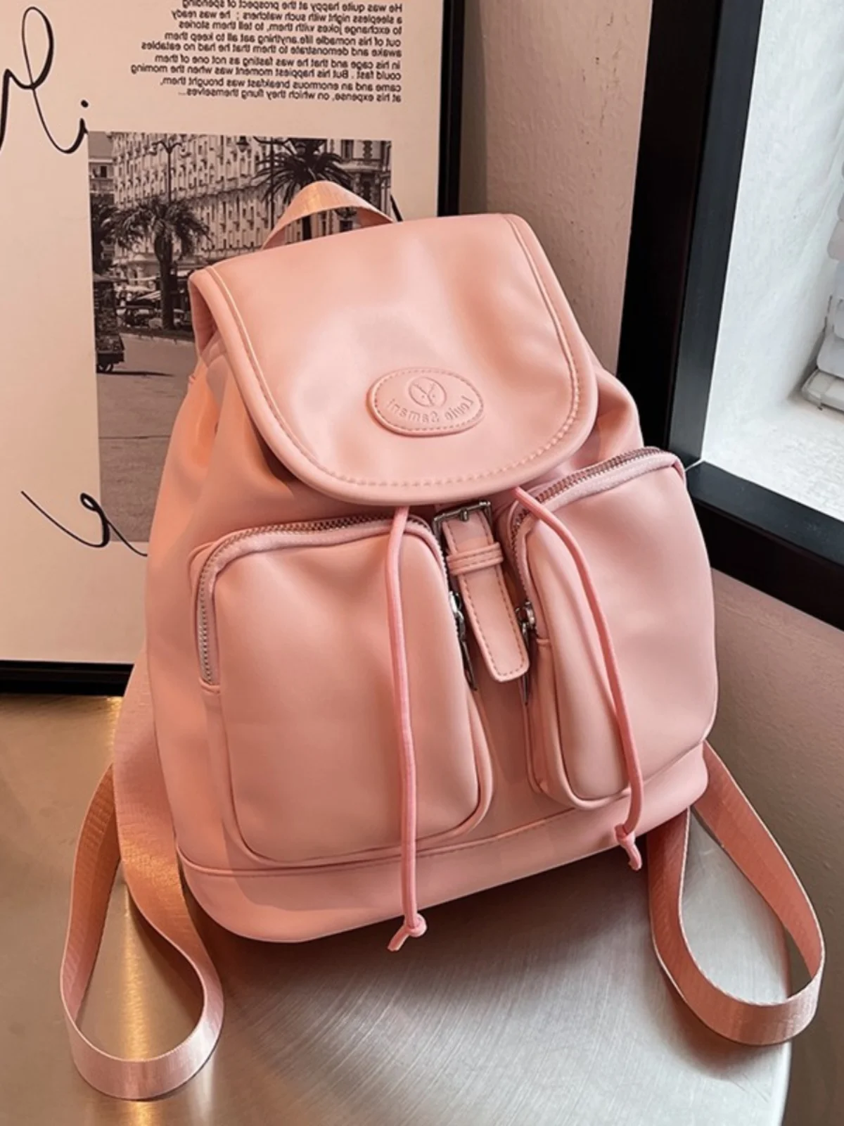sac-a-dos-decontracte-grande-capacite-gp-style-universitaire-en-polyester-avec-fermeture-eclair