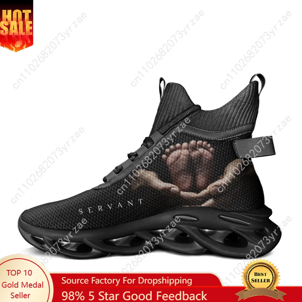 

Servant High Top Flats Sneakers Mens Womens Sports Shoe High Quality Fashion Casual Sneaker Lace Up Mesh Footwear Custom Shoes