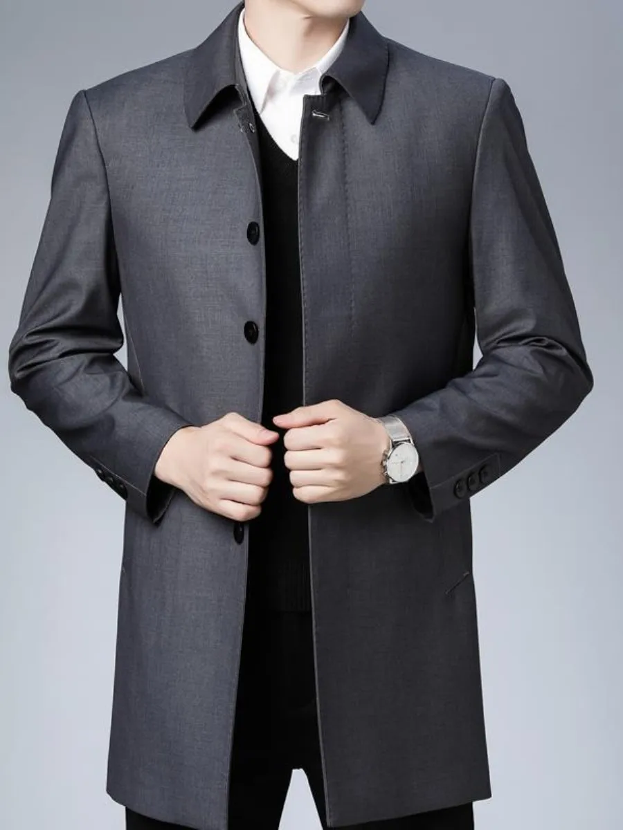 

Мужская демисезонная ветровка для мужчин среднего возраста, повседневная, тонкая, больших размеров, для пап, верхняя одежда, приталенный крой, полиэстер...