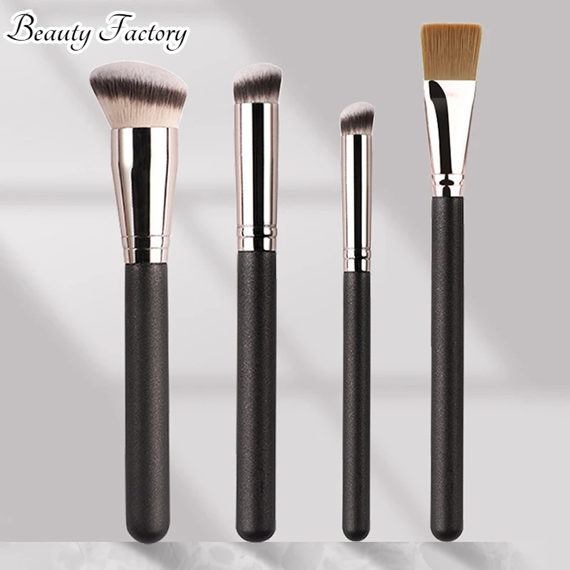 Makeup Brushes Foundation Concealer Angled Seamless Cover Synthetic Dark Circle Liquid Cream Cosmetics Contour Brush Beauty Tool