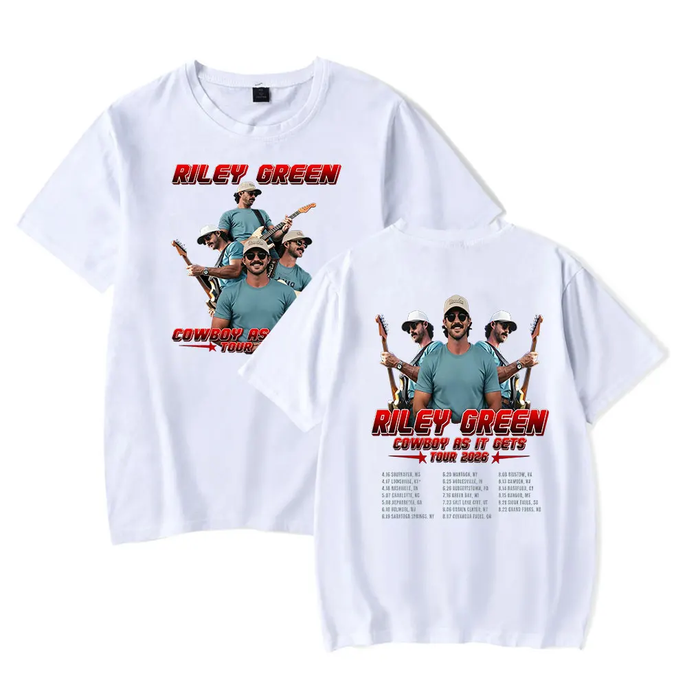 Riley Green Merch 2026 Tee T-shirt Merch Men Short Sleeve Tee Unisex Tops Clothes Causal Female Y2K Tops