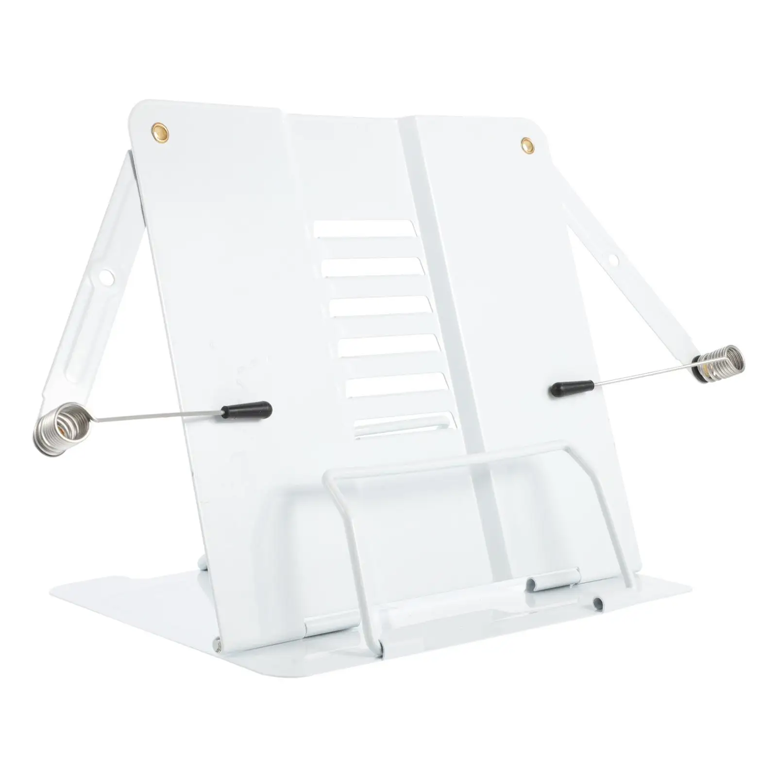 

Iron Reading Lightweight Portable Adjustable Book Holder for Desk White Student Foldable Textbook Rack Home Office Dorm