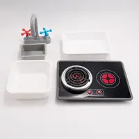 Cuisinière à induction réaliste pour enfants avec son et lumière, jouet de cuisine d'imitation pour tout-petits, modèles à commande manuelle 1