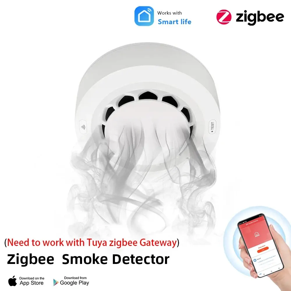 ONENUO Tuya ZigBee détecteur de fumée intelligent Protection de sécurité détecteur de fumée Protecti