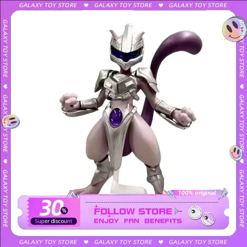 11Cm Pokemon Figuur Mewtwo Anime Figuur Staal Mewtwo Actie Beeldje Model Ornamenten Collectie Desktop Display Cadeau Speelgoed