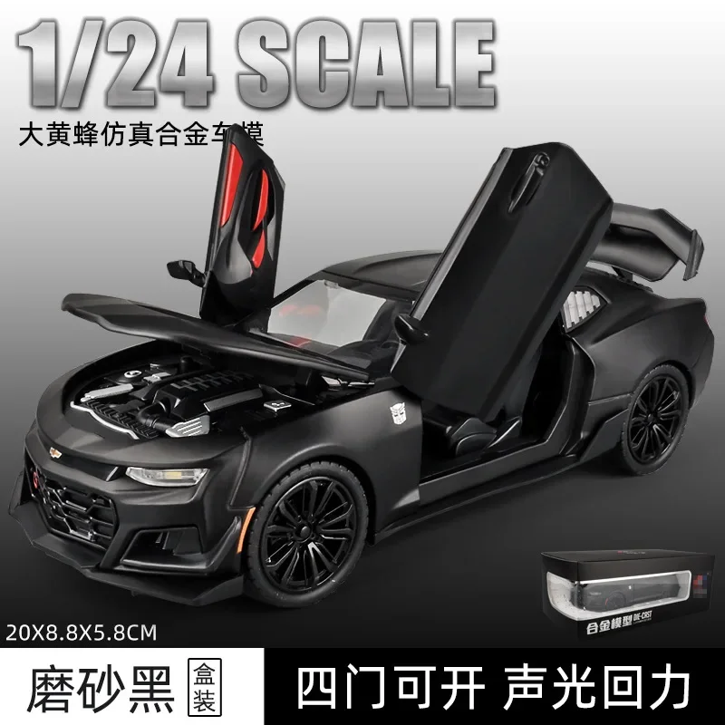 1:24 Chevrolet Camaro Liga Diecast Modelo de Carro Esportivo Brinquedo Simulação Veículo Pull Back Brinquedos Para Crianças Presentes