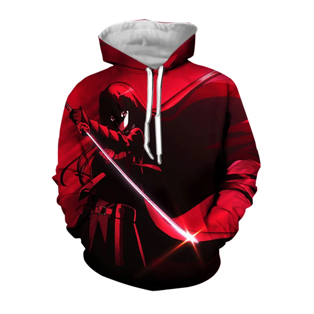 Jumeast Blood Adventure Anime Hoodies For Men Hooded Sweatshirts Akame ga KILL Oversized Hoodie Mens Fashion Winter Coat Clothes