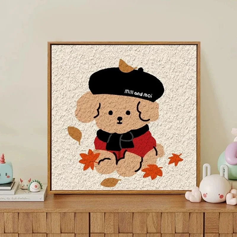 A6206  Realistic Dog Oil Painting