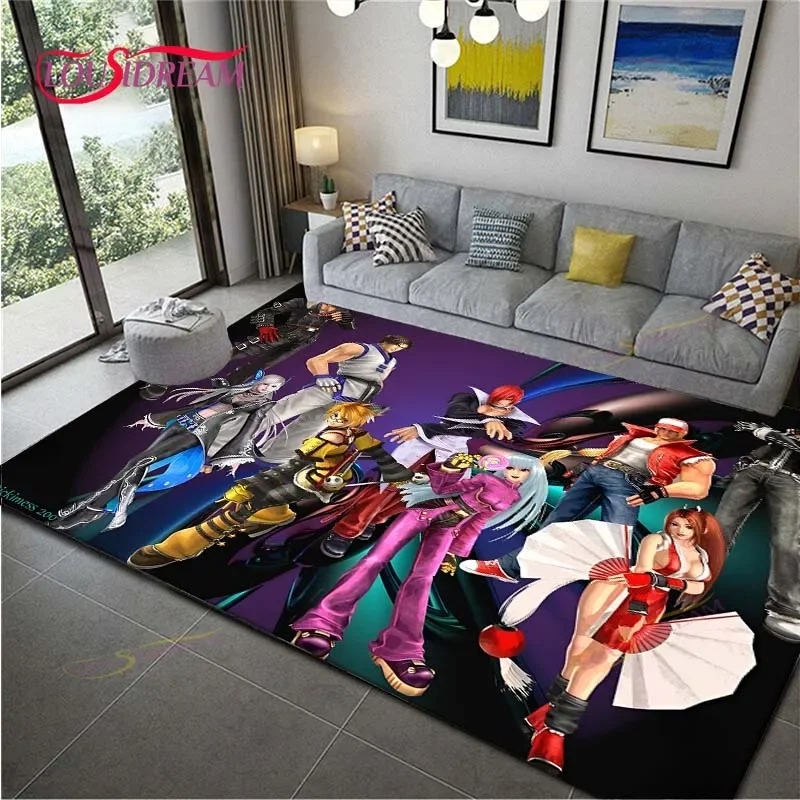 

Famous Anime Game T-The-King-of-Fighters Carpet Living Room Bedroom Bedside Mat Fashion Floor Mat Area Rug Door Mat Area Rug