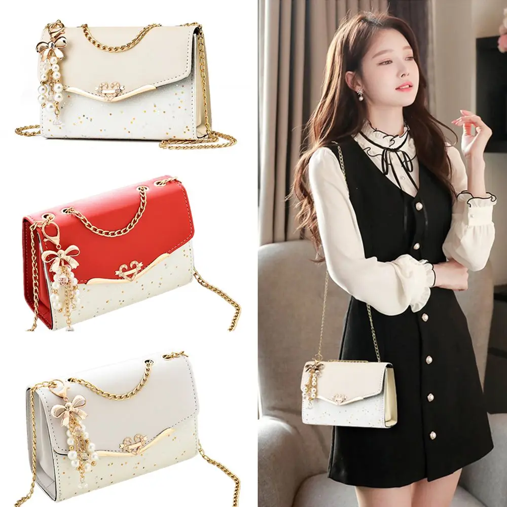 1PC Sequin fashion single shoulder bag versatile messenger bag mobile phone bag Korean messenger bag