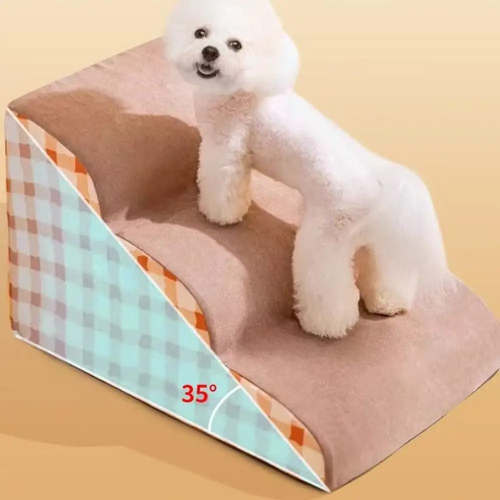 جديد 1-3 خطوات منحدر سلامة الحيوانات الأليفة المضادة للانزلاق قابل للغسل الكلب الدرج رغوة الذاكرة انتعاش انفصال الكلب المنحدر سلم أريكة