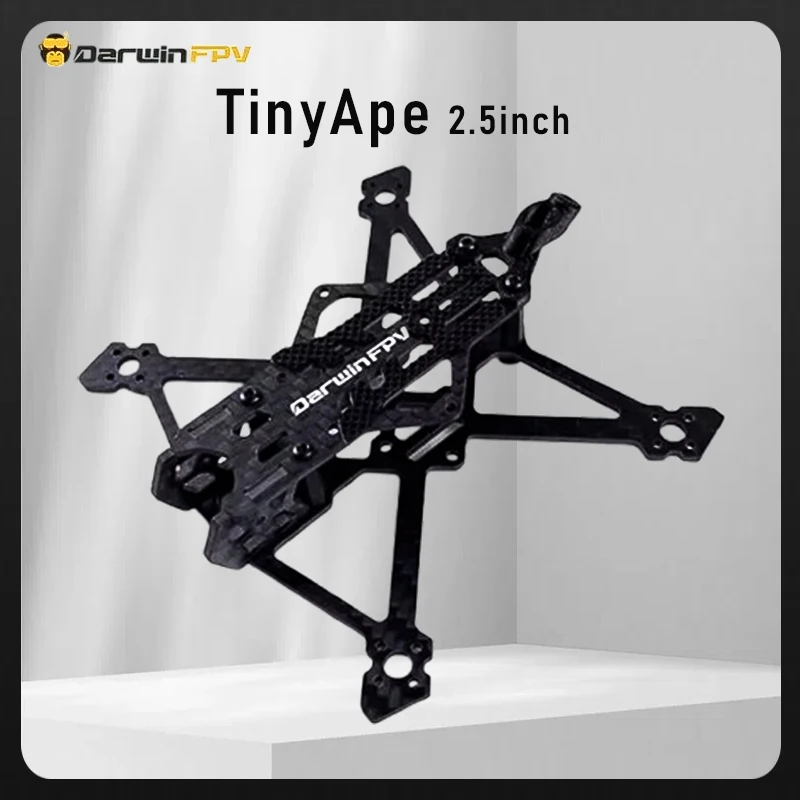 

DarwinFPV TinyApe 2.5 Inch 108mm Wheelbase Quadcopter 3K Carbon Fiber Frame Kit Suit for 1002-1305 Brushless Motor Spare Parts