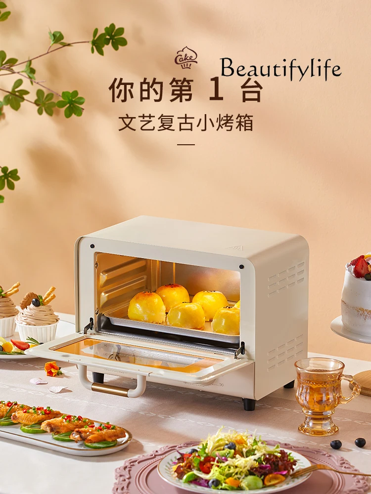 Simple Retro Style Family Mini Toaster Oven Exquisite Small Oven Stove