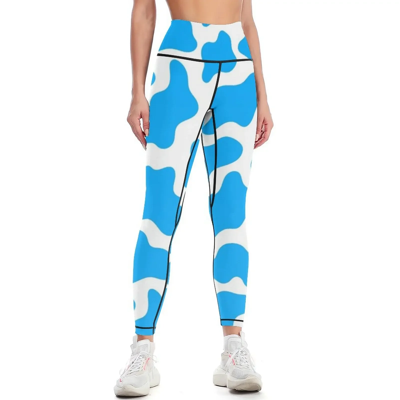 

Blueberry Cow : blue cow pattern Leggings Women's pants Sweatpants gym clothing Tight fitting woman Womens Leggings